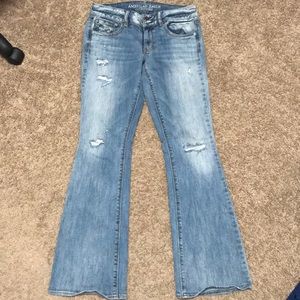 Artist flare distressed jeans